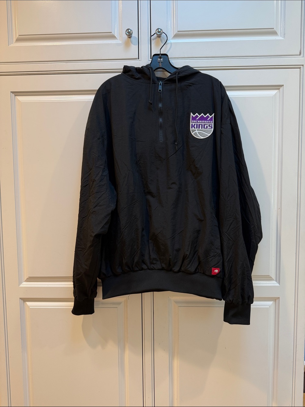 Sacramento Kings Black Pullover Windbreaker Jacket